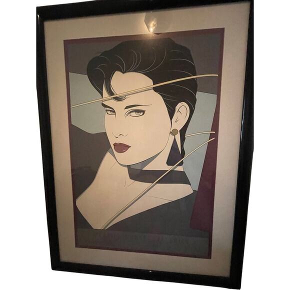 PATRICK NAGEL 1987 FRAMED COMMEMORATIVE #11 SERIGRAPH 35’ by 48’ COLLECTIBLE - Picture 6 of 9